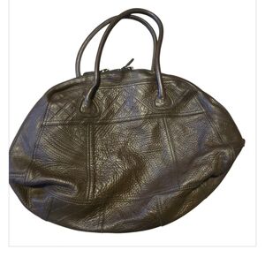 Vintage Prada Dark Brown Leather Hobo Bag